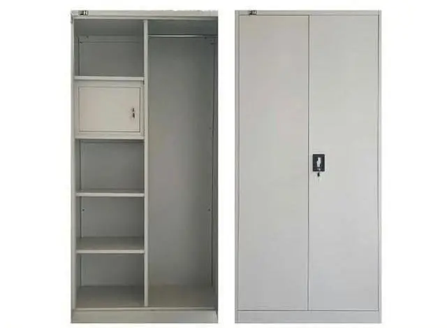 Iron Shelf Cabinet With Mirror Inside 90CM