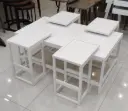 Set Of White Wooden Tables