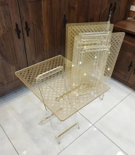 [ACR-5040-450-G] طاولة قهوة أكريليك قابلة للطي
