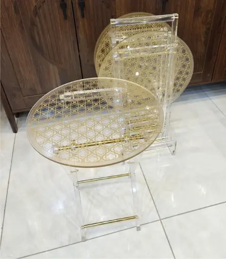 [ACR-D47-450-G] Acrylic Folding Coffee Table