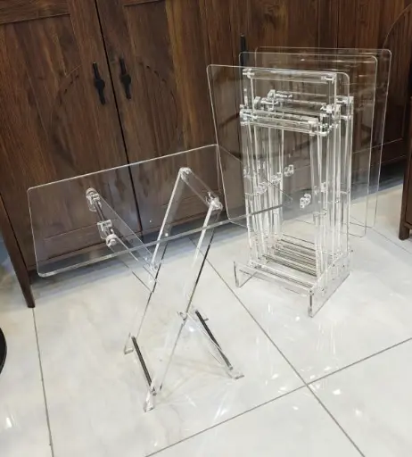 [ACR-5040-CLEAR-S] طاولة قهوة أكريليك قابلة للطي