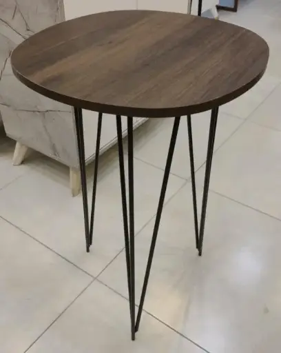 [WTT001] Side Table wooden & Metal base