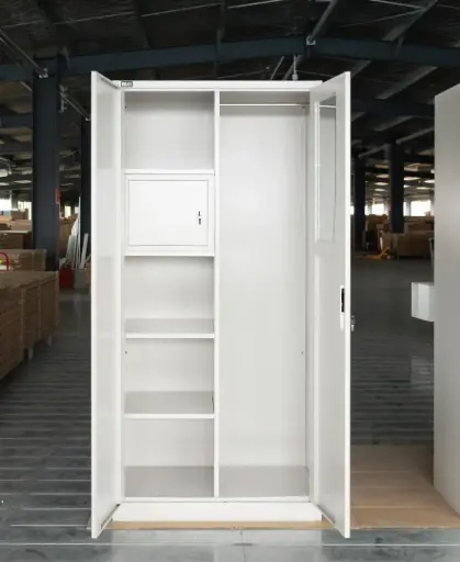 Iron Shelf Cabinet With Mirror Inside 90CM