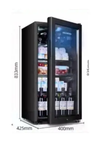 [KUKU-BC-73T-40*45*84CM] ثلاجة بباب زجاجي مع قفل للاطفال